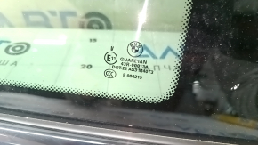 Rear right window, fixed glass, BMW X3 F25 11-17, tinted, gloss black, seal torn