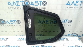 Rear right window, fixed glass, BMW X3 F25 11-17, tinted, gloss black, seal torn