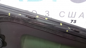 Rear right window, fixed glass, BMW X3 F25 11-17, tinted, gloss black, seal torn