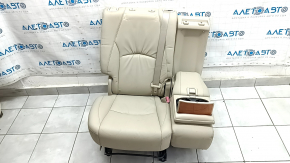 Right rear seat Lexus RX300 RX330 RX350 RX400h 04-09, beige leather, with belt, with armrest, dry-cleanable, wrinkled