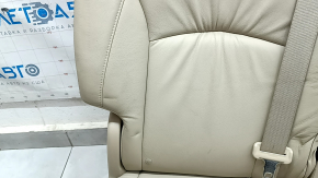 Right rear seat Lexus RX300 RX330 RX350 RX400h 04-09, beige leather, with belt, with armrest, dry-cleanable, wrinkled
