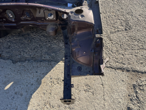 Front left quarter panel of a 16-20 Kia Optima on the body, burgundy
