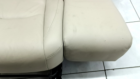 Right rear seat Lexus RX300 RX330 RX350 RX400h 04-09, beige leather, with belt, with armrest, dry-cleanable, wrinkled