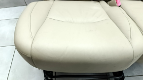 Right rear seat Lexus RX300 RX330 RX350 RX400h 04-09, beige leather, with belt, with armrest, dry-cleanable, wrinkled