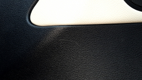 Front right door panel for BMW X3 F25 11-17, black, Elfenbein-Weiss leather insert with red stitching, wood-like insert, needs cleaning, scratches
