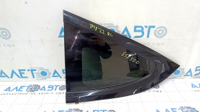 Tesla Model X 22-25 rear left window, black gloss, scratches, sand on molding