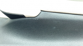 Door trim panel, rear right, BMW X3 F25 11-17, black, elfenbein-weiss leather insert with red stitching, no curtain, scratches, needs cleaning