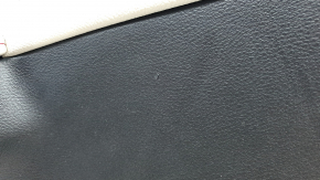 Door trim, rear left, BMW X3 F25 11-17, black, elfenbein-weiss leather insert with red stitching, no curtain, scratches, needs cleaning