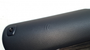 Door trim, rear left, BMW X3 F25 11-17, black, elfenbein-weiss leather insert with red stitching, no curtain, scratches, needs cleaning
