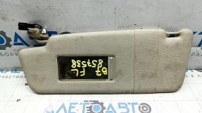 Left sun visor for VW Passat b7 12-15 USA, beige, with backlight, without hook, dry-cleanable