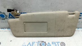 Left sun visor for VW Passat b7 12-15 USA, beige, with backlight, without hook, dry-cleanable
