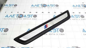 BMW X3 F25 11-17 black outer door sill plate with chrome insert, M-Sport, scratches on chrome