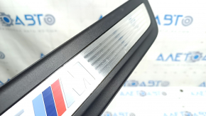 BMW X3 F25 11-17 black outer door sill plate with chrome insert, M-Sport, scratches on chrome
