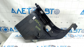 BMW X3 F25 11-17 black lower left front pillar trim with caps, scuffs