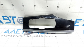 Left front panel trim for BMW X3 F25 15-17, glossy black with chrome, scratches