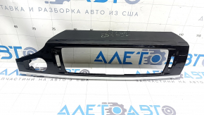 BMW X3 F25 15-17 front panel center trim, glossy black with chrome, scratches