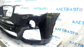 Bare front bumper BMW X3 F25 15-17 M-Sport, black 416, scratches, scuffs, broken fasteners