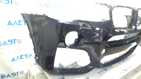 Bare front bumper BMW X3 F25 15-17 M-Sport, black 416, scratches, scuffs, broken fasteners