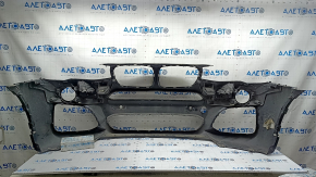 Bare front bumper BMW X3 F25 15-17 M-Sport, black 416, scratches, scuffs, broken fasteners