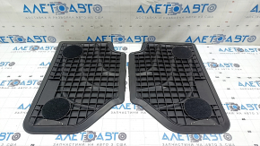 Set of floor mats for BMW X3 F25 15-17, black rubber, worn
