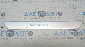 Tesla Model 3 18" front right outer door sill plate, chrome, scratches