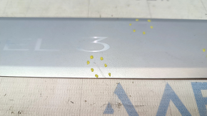 Tesla Model 3 18" front left outer door sill plate - chrome, scratches, dents