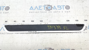 Tesla Model 3 18" front left outer door sill plate - chrome, scratches, dents