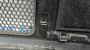 The plastic windshield wiper grille on an Audi A6 C8 19-24 has a broken mount.