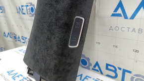 Tesla Model X 22-25 center pillar trim, upper right, black Alcantara, scratches on plastic