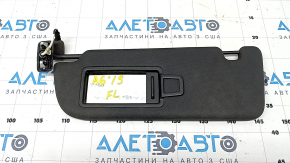 Left sun visor for Audi A6 C8 19-23 with backlight, black, without hook, dry-cleanable