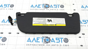 Right sun visor for Audi A6 C8 19-23 with backlight, black, without hook, dry-cleanable