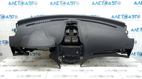 Lincoln MKZ 13-20 black dashboard panel without airbag, wood grain inserts, broken frame