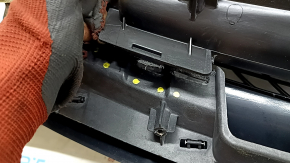 Lincoln MKZ 13-20 black dashboard panel without airbag, wood grain inserts, broken frame