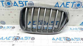 Radiator grill left BMW X3 F25 15-17 nostril, chrome, sand