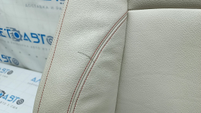 BMW X3 F25 11-17 passenger seat back upholstery, Elfenbein-Weiss leather with red stitching, Sport, dry-cleanable