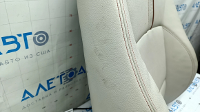 BMW X3 F25 11-17 passenger seat back upholstery, Elfenbein-Weiss leather with red stitching, Sport, dry-cleanable