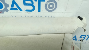 BMW X3 F25 11-17 passenger seat upholstery, Elfenbein-Weiss leather with red stitching, Sport, needs cleaning, dented, scuffed