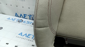 BMW X3 F25 11-17 passenger seat upholstery, Elfenbein-Weiss leather with red stitching, Sport, needs cleaning, dented, scuffed