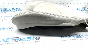 BMW X3 F25 11-17 passenger seat upholstery, Elfenbein-Weiss leather with red stitching, Sport, needs cleaning, dented, scuffed
