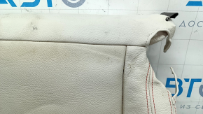 BMW X3 F25 11-17 driver's seat upholstery, Elfenbein-Weiss leather with red stitching, Sport, dry-cleanable, scuff marks