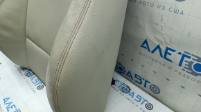 BMW X3 F25 11-17 driver's seat back upholstery, Elfenbein-Weiss leather with red stitching, Sport, dry-cleanable, dented