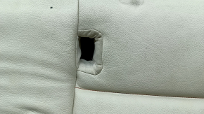Rear seat cushion, 2nd row, BMW X3 F25 11-17, Elfenbein-Weiss leather with red stitching, Sport, dry-cleanable, broken mount