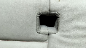 Rear seat cushion, 2nd row, BMW X3 F25 11-17, Elfenbein-Weiss leather with red stitching, Sport, dry-cleanable, broken mount