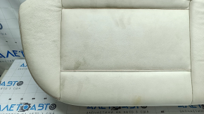 Rear seat cushion, 2nd row, BMW X3 F25 11-17, Elfenbein-Weiss leather with red stitching, Sport, dry-cleanable, broken mount