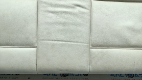 Rear seat cushion, 2nd row, BMW X3 F25 11-17, Elfenbein-Weiss leather with red stitching, Sport, dry-cleanable, broken mount