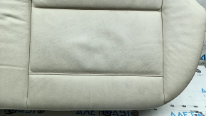 Rear seat cushion, 2nd row, BMW X3 F25 11-17, Elfenbein-Weiss leather with red stitching, Sport, dry-cleanable, broken mount