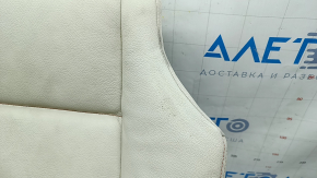 Rear seat cushion, 2nd row, BMW X3 F25 11-17, Elfenbein-Weiss leather with red stitching, Sport, dry-cleanable, broken mount