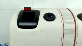 Right rear seat backrest BMW X3 F25 11-17, Elfenbein-Weiss leather with red stitching, Sport