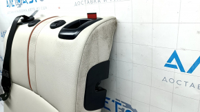 Left rear seat backrest BMW X3 F25 11-17, Elfenbein-Weiss leather with red stitching, Sport, dry-cleanable
