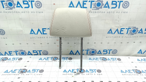 Front right headrest BMW X3 F25 11-17, Elfenbein-Weiss leather with red stitching, Sport, electric, dented, dry cleanable